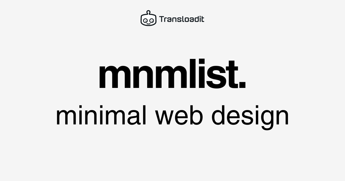 mnmlist – aiming for a minimal web