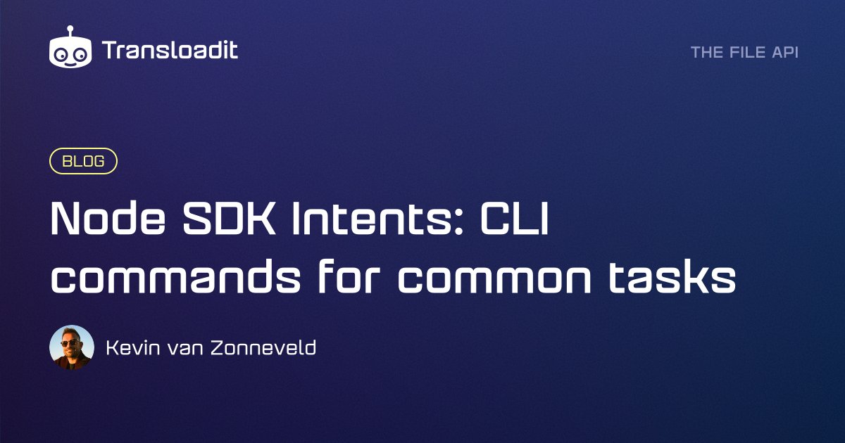 Social preview image for the Node SDK Intents announcement.