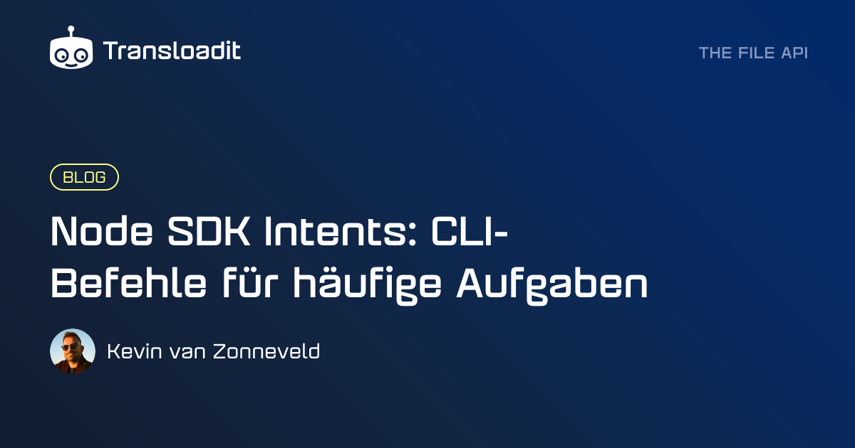 Node SDK Intents: CLI-Befehle für häufige Aufgaben
