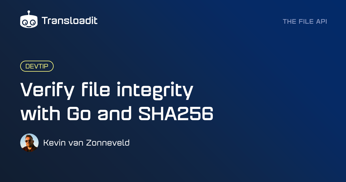 Verify file integrity with Go and SHA256 | Transloadit